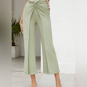 PETITE Twist Front Flare Leg Pants
